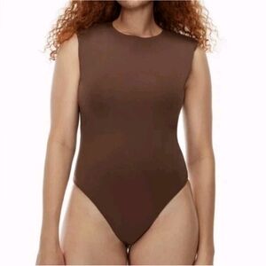 Babaton Brown Sleeveless Bodysuit Size Large